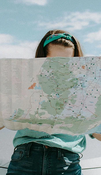 Woman Looking At The Map