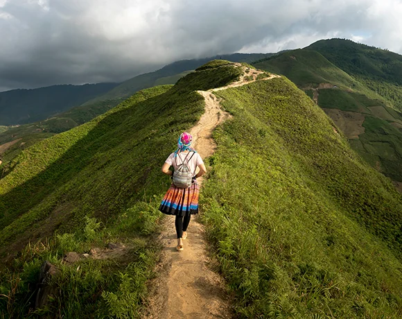 Person Walking on the Field